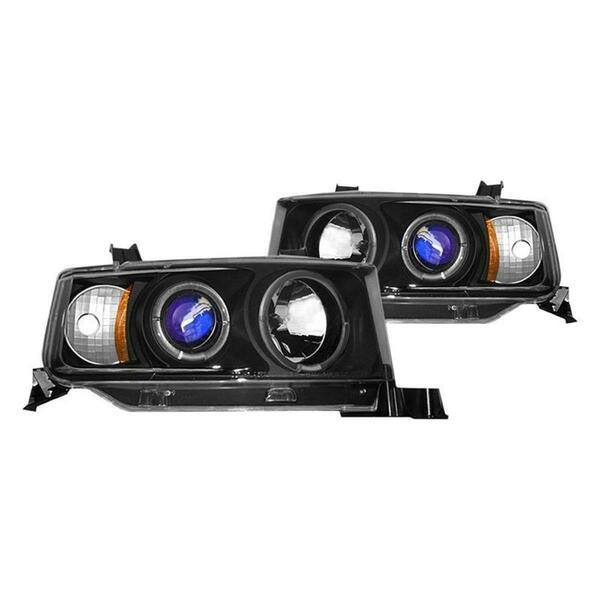 Whole-In-One Black Projector Headlights LED Halogen High H1 Low 9006 for 2003-2007 Scion XB WH3832966